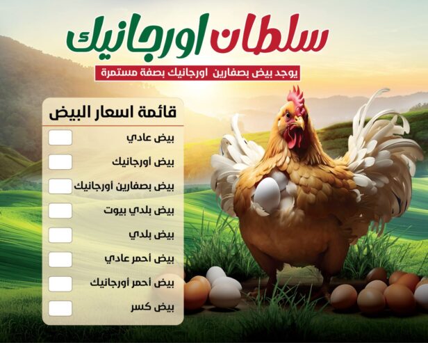 سلطان اورجانك لتوريد بيض المائدة جمله