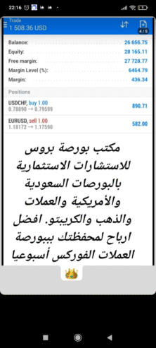 التوصيات الذهبية وإدارة محفظتك بالاسهم السعودية والأمريكية والعملات باعلي ربح من مكتبنا الاستشاري بورصة بروس