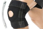 دعامة ركبة بفتحة للرضفة قابلة للتعديل لتخفيف آلام الركبة
