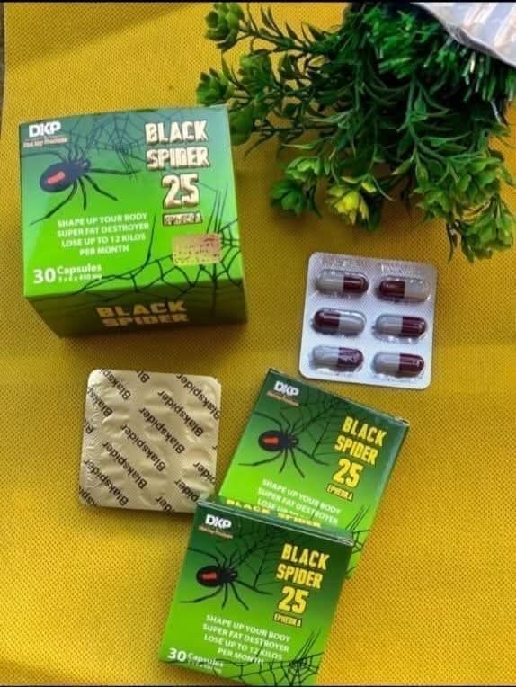 حبوب سبايدر بلاك للتخسيس يسد الشهية ويضاعف معدلات الحرق.