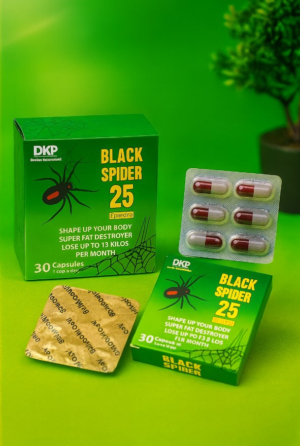 حبوب سبايدر بلاك للتخسيس يسد الشهية ويضاعف معدلات الحرق.